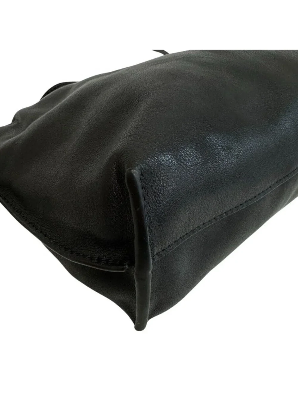 Loewe Flamenco Anagram Leather Black 2-Way Clutch Shoulder Bag Pouch